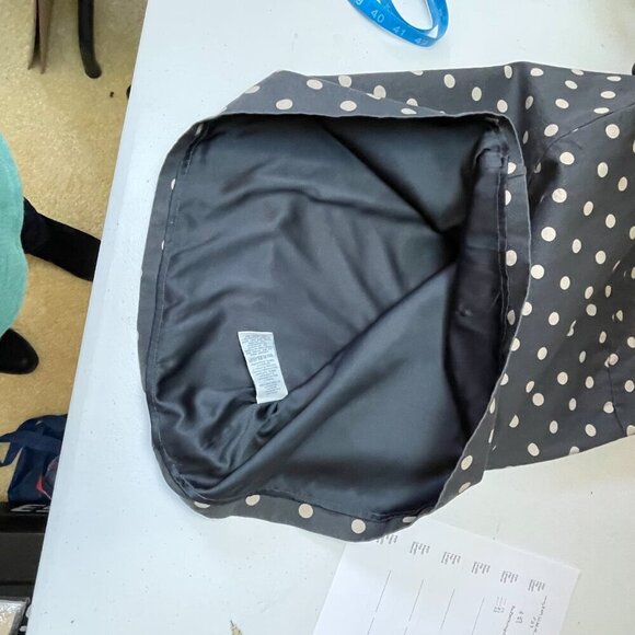 Boden Cotton Polka Dot Pencil Skirt Gray Tan Size 10 Career Office - Picture 7 of 15